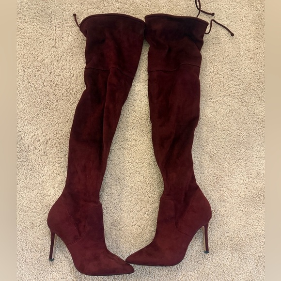 Aldo Shoes - Aldo Burgundy Over-the-Knee Boots